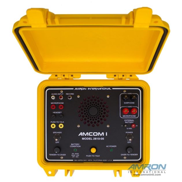 AMCOM I 2810-05 One Diver Communicator with Rechargeable Battery, Outdoor AC Power Module and International Locking Power Cord - Image 3