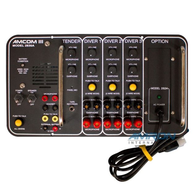 AMCOM III 2830A-04 Three-Diver Portable Communicator with Air Controls and Internal Charger - Image 2