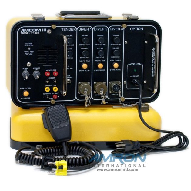 AMCOM III 2830A-05 Three-Diver Portable Communicator with MS Connections